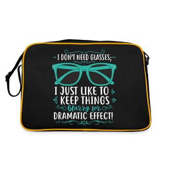 I don’t need glasses; I just like to keep things b - Retro Bag - black/gold - Back