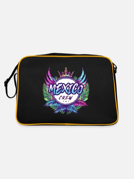 Mexico Crew Colorful - Retro Bag - black/gold - Back