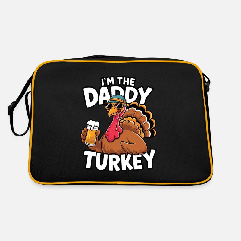 Daddy Turkey Thanksgiving Retro Tasche