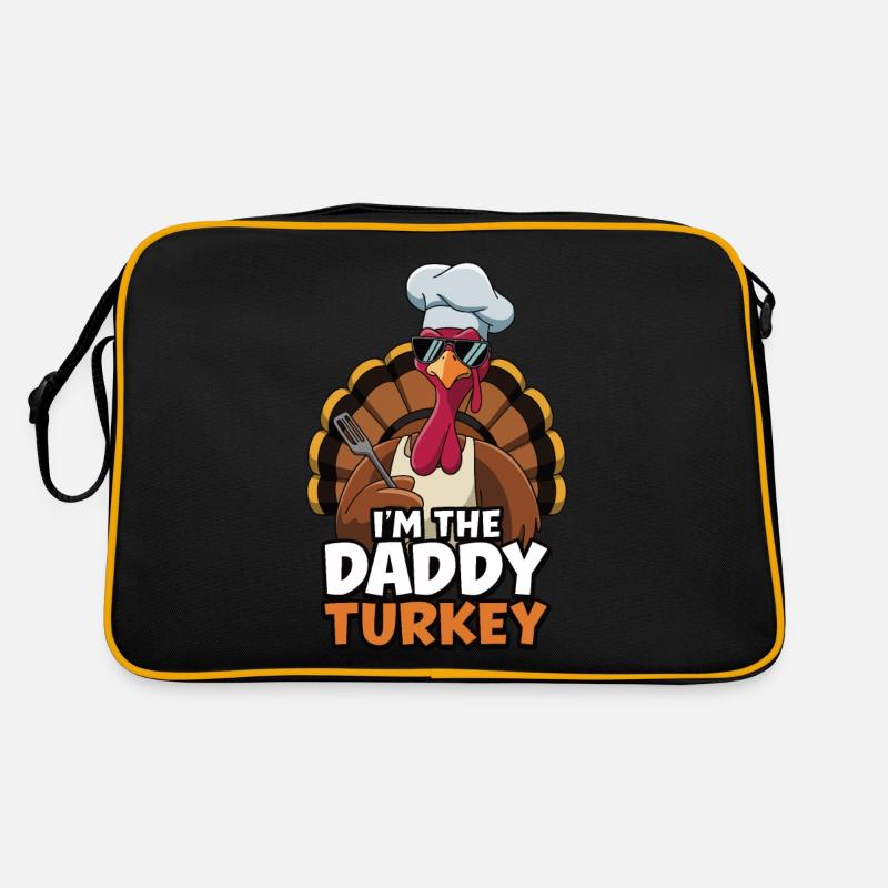 Daddy Turkey Thanksgiving Retro Tasche