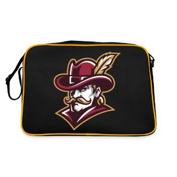 MAIN ARCHER - Retro Bag - black/gold - Back