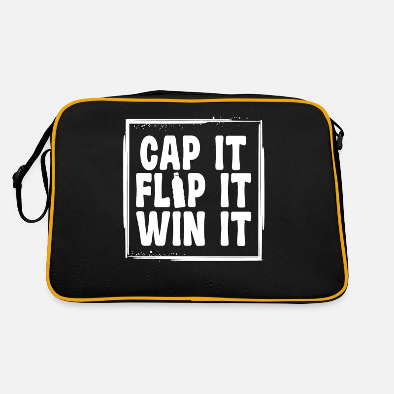 Cap It Flip It Win It jeu défi amusant Sac Retro