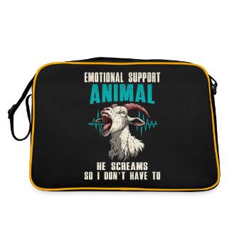 Soutien émotionnel Une chèvre animale crie pour moi - Sac Retro - noir/or - Dos
