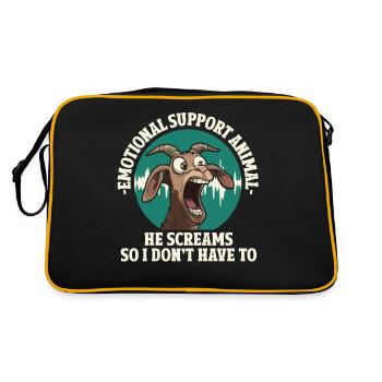 Soutien émotionnel Animal Chèvre Hurler - Sac Retro - noir/or - Dos