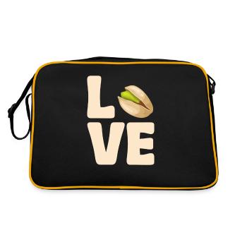Love for Pistachio Lovers Nut Snack Fans - Retro Bag - black/gold - Back