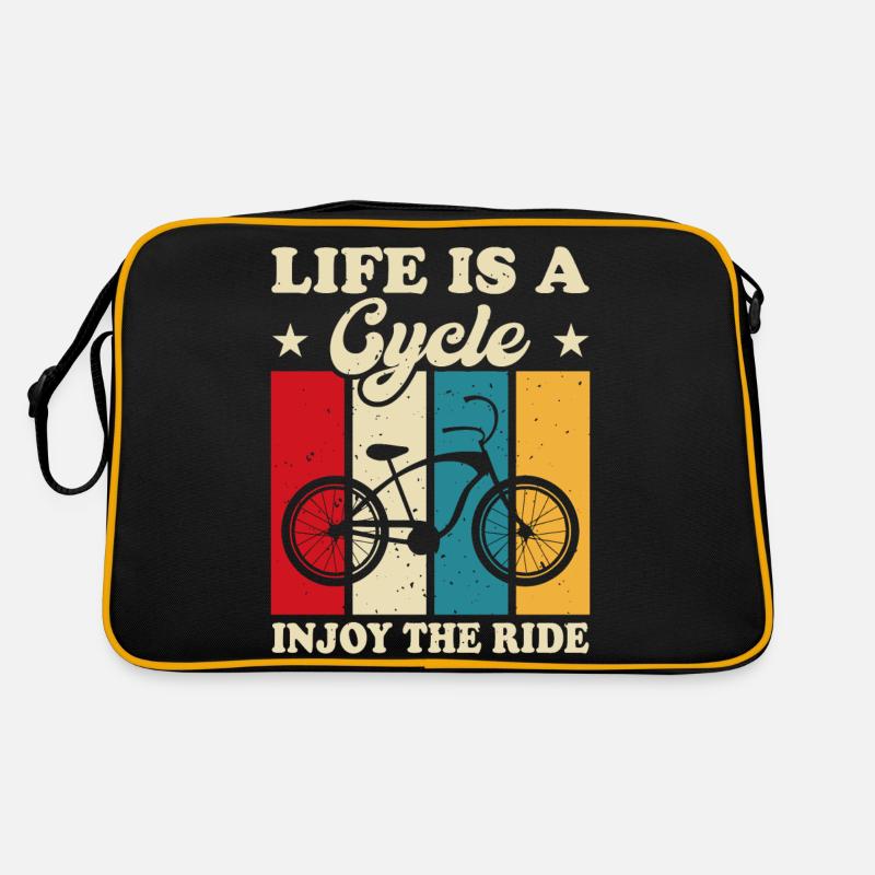 Life is a cycle Retro Tasche