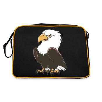 MAJESTÄTISCHER FLUG - Retro Tasche - Schwarz/Gold - Hinten