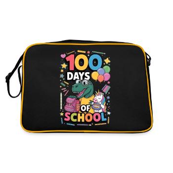 100e jour d’école 100 jour d’école des enfants - Sac Retro - noir/or - Dos