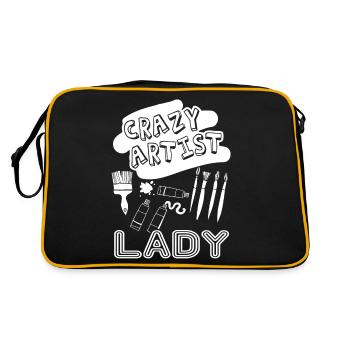 Artist Crazy Artist Lady - Retro Bag - black/gold - Back