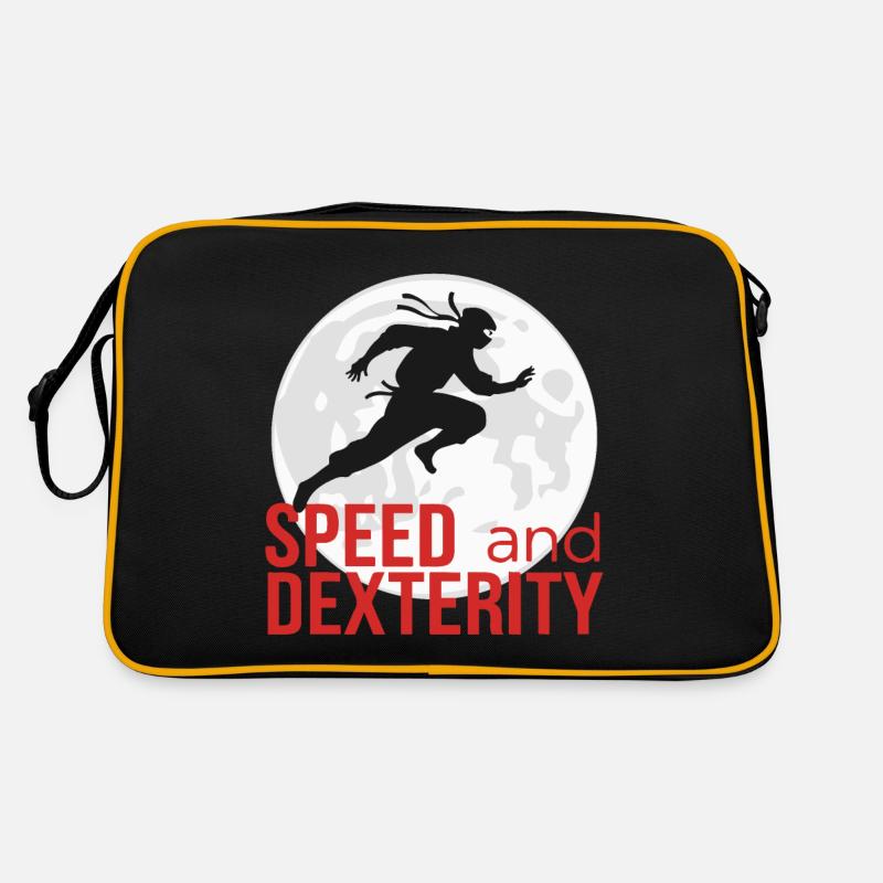 NINJA, GESCHWINDIGKEIT UND GESCHICKLICHKEIT Retro Tasche