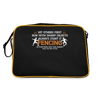 Fencing: Follow your instincts, transform - Retro Bag - black/gold - Back