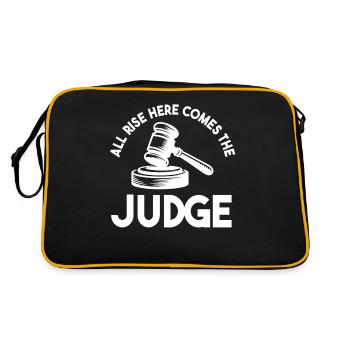 All Rise Here Comes The Judge – Gericht und - Retro Tasche - Schwarz/Gold - Hinten