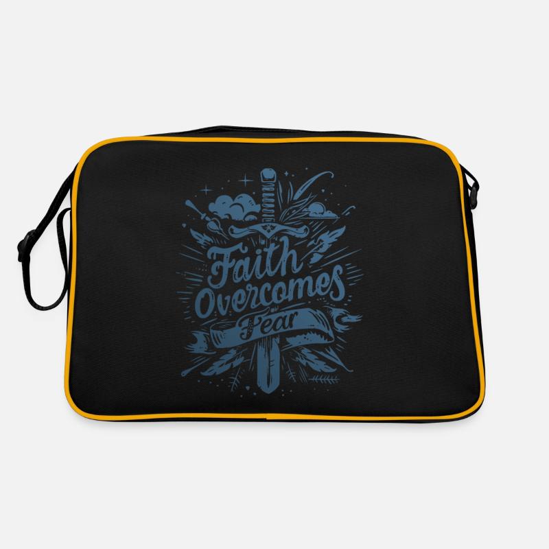 Glaube Bibelvers Bibelspruch Jesus Christus Retro Tasche
