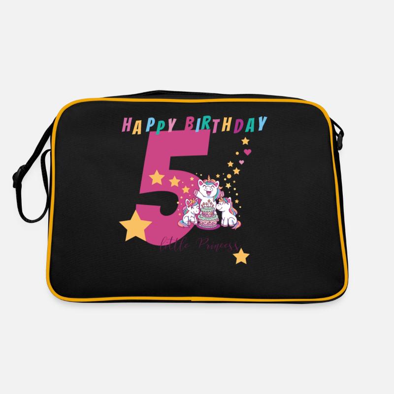 5. Geburtstag Retro Tasche