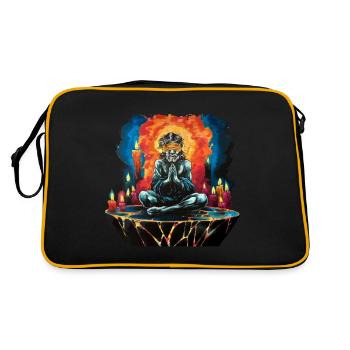 NATURAL PEACE OF SOUL - Retro Bag - black/gold - Back