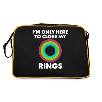 I'm just here to close my rings - Retro Bag - black/gold - Back