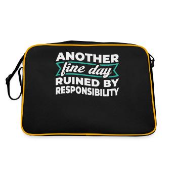 Une autre belle journée gâchée par la responsabilité - Sac Retro - noir/or - Dos