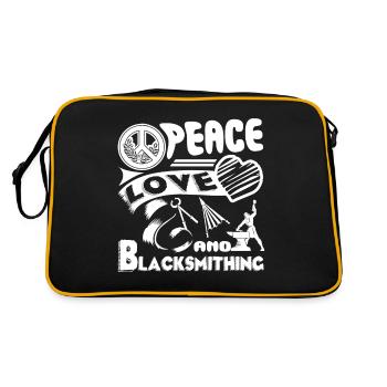 Blacksmithing Peace Love Blacksmithing - Retro Bag - black/gold - Back