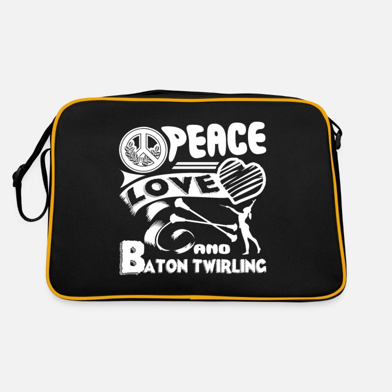 Baton Twirling Peace Love Baton twirling Retro Bag