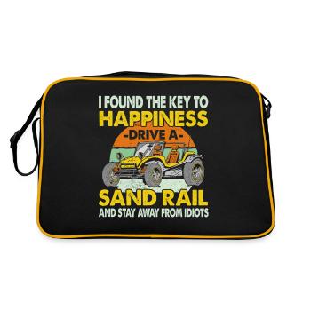Key to happiness: ride a sand rail and - Retro Bag - black/gold - Back