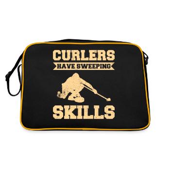 Curling Sport Curling - Retro Tasche - Schwarz/Gold - Hinten