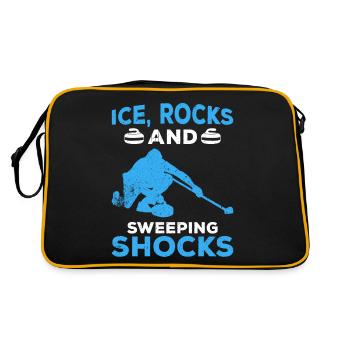 Curling Sport Curling - Retro Tasche - Schwarz/Gold - Hinten
