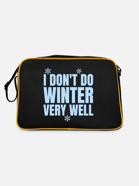 Funny I Don't Winter Very Well, Winter Season - Retro Bag - black/gold - Back