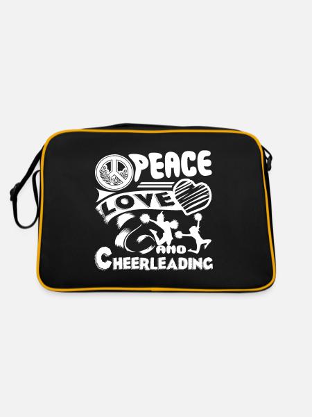 Cheerleading Peace Love Cheerleading - Retro Bag - black/gold - Back