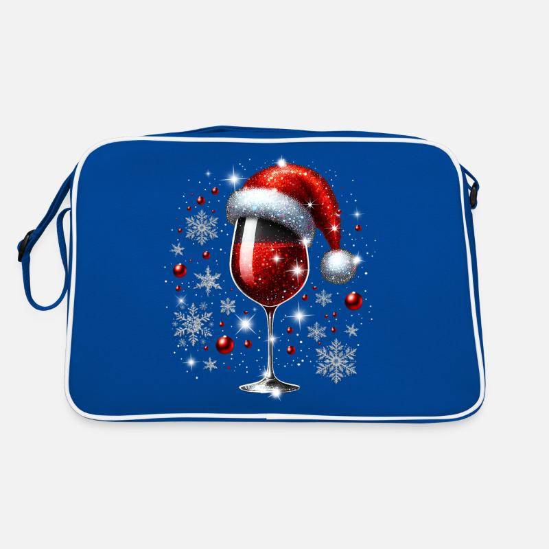 Christmas Red Wine Wine Lover Santa Gift Retro Bag