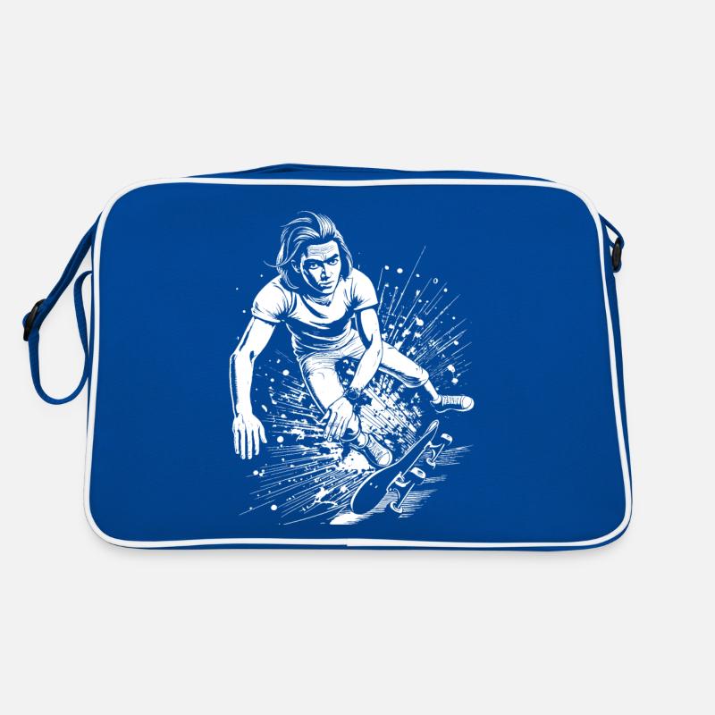 Humorous Skater Fall with Action Shirt Retro Bag