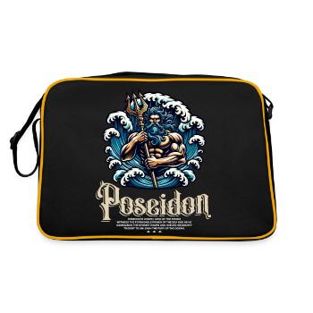 Poséidon Dieu des tempêtes et des mers Mythologie - Sac Retro - noir/or - Dos