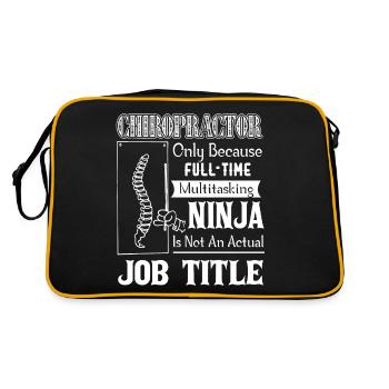 Chiropractor Is Not An Official Job Title - Retro Bag - black/gold - Back