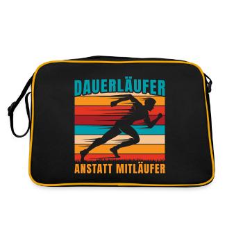 Running endurance runner instead of fellow runner marathon - Retro Bag - black/gold - Back