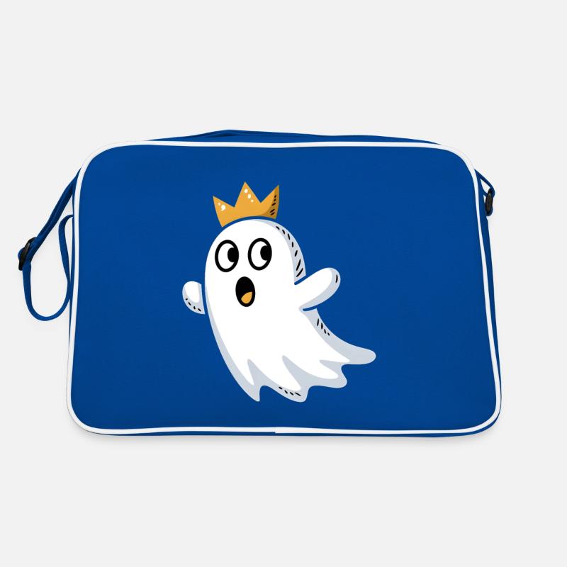 Doodle-Geist mit Krone Retro Tasche