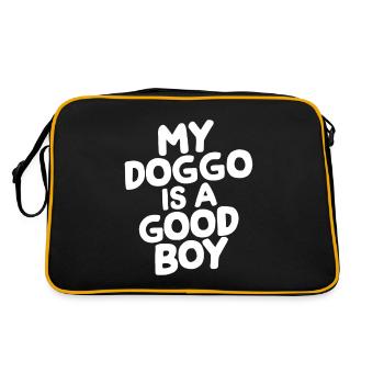 Dogs My doggo is a good boy - Retro Bag - black/gold - Back