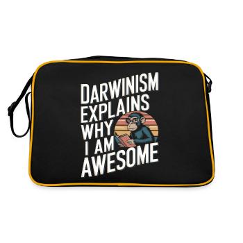 Le darwinisme explique pourquoi je suis génial - Sac Retro - noir/or - Dos