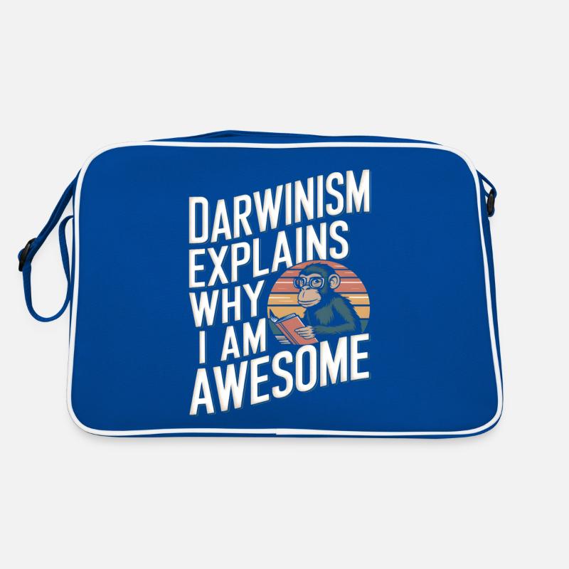 Darwinism explains why i am awesome Retro Bag