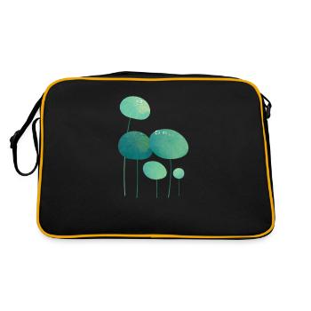 Blätter mit Tautropfen Feuilles avec gouttes de rosée - Sac Retro - noir/or - Dos