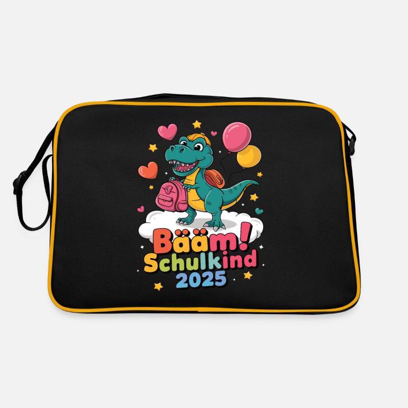 Écolier 2025 Inscription à l’école Retour à l’école - Sac Retro - noir/or