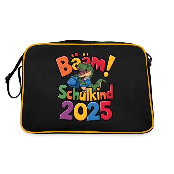 School Child 2025 School Enrollment Back to School - Retro Bag - black/gold - Back