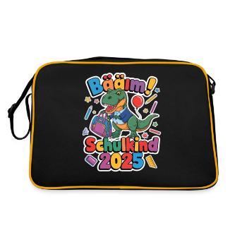 School Child 2025 School Enrollment Back to School - Retro Bag - black/gold - Back