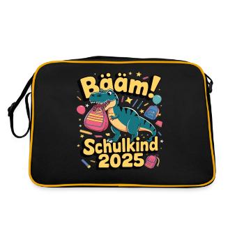 School Child 2025 School Enrollment Back to School - Retro Bag - black/gold - Back