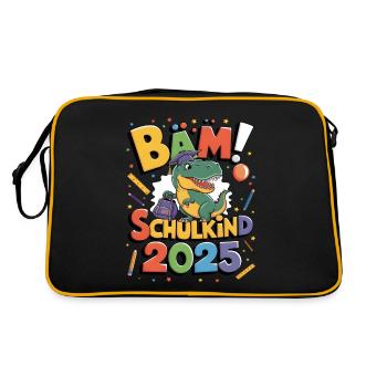 School Child 2025 School Enrollment Back to School - Retro Bag - black/gold - Back
