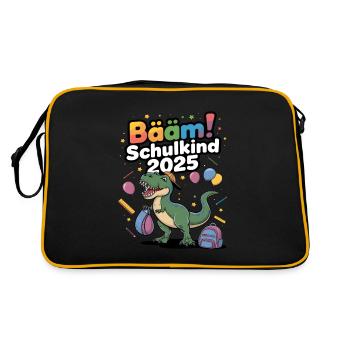 School Child 2025 School Enrollment Back to School - Retro Bag - black/gold - Back