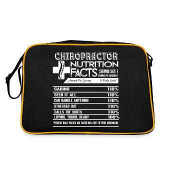 Chiropractor Nutrition Facts - Retro Bag - black/gold - Back