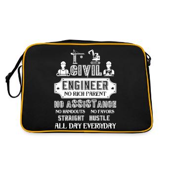 Civil Engineer Proud Civil Engineer - Retro Bag - black/gold - Back