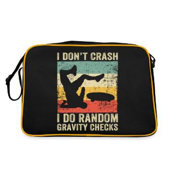Je ne m’écrase pas, je fais des vérifications de gravité aléatoires Patiner - Sac Retro - noir/or - Dos