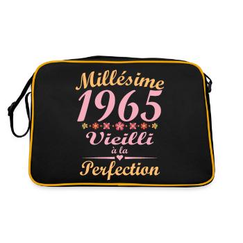 Millésime 1965, Cadeau D'anniversaire Vintage 1965 - Sac Retro - noir/or - Dos