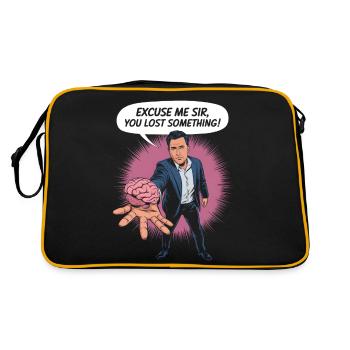 Entschuldigung, Sir, Sie haben etwas verloren Gehirn - Retro Tasche - Schwarz/Gold - Hinten