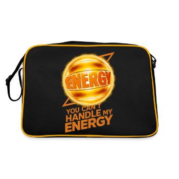 Boule d’énergie, tu ne peux pas gérer mon énergie - Sac Retro - noir/or - Dos